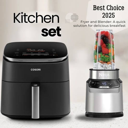 TurboBlaze Air Fryer + Nutri-Blender Pro
